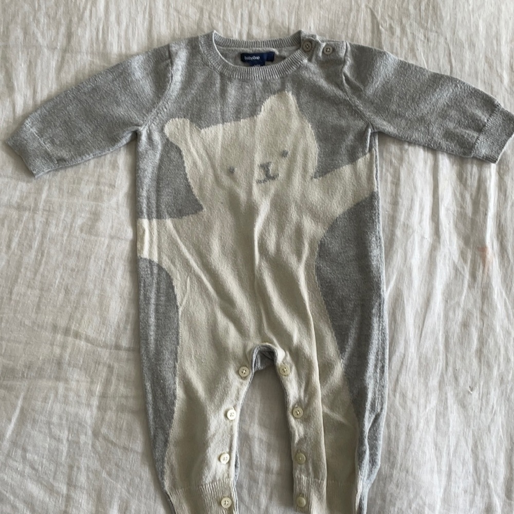 Baby Gap teddy bear sweater romper